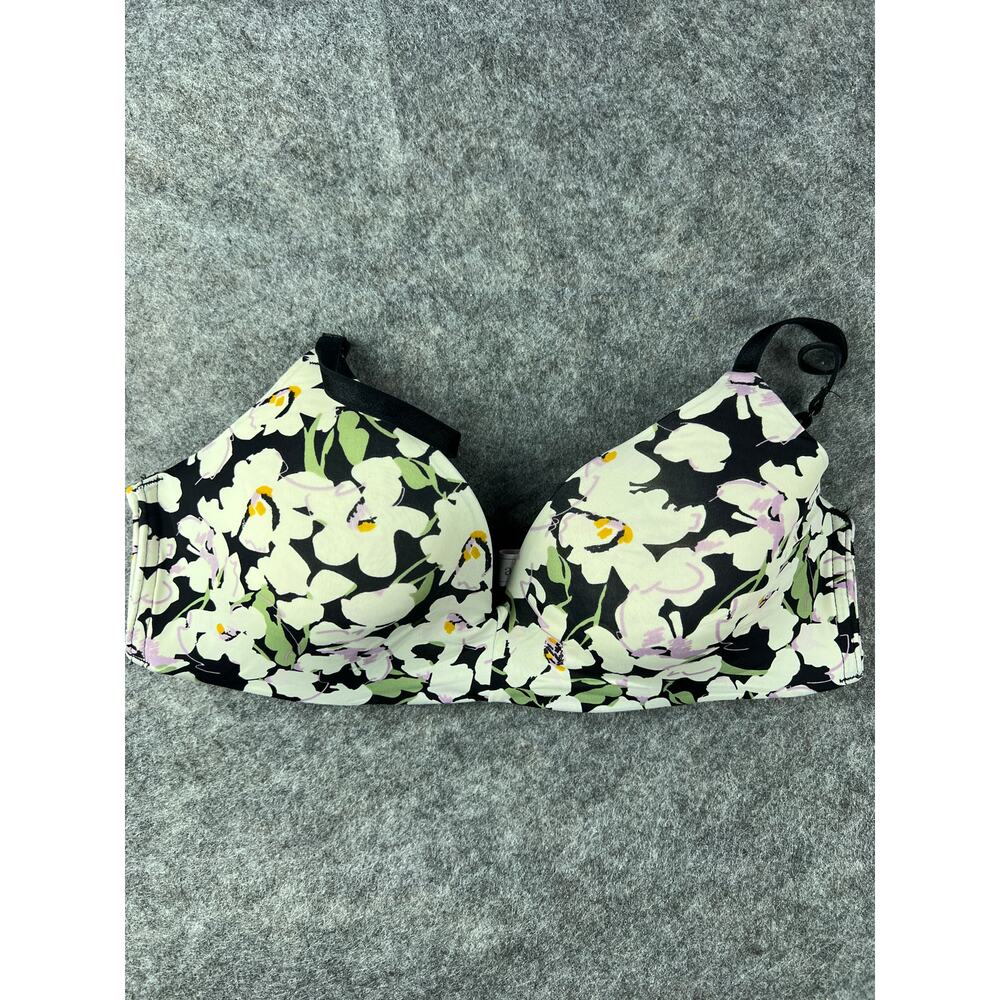 Auden Nursing Bra Womens Size 34B Wirefree Lightly Lined Black‎ Floral